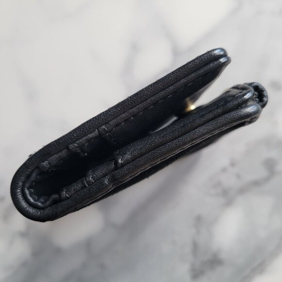 Siren La Petite Black Spartina 449 Suede Wallet Gold Zipper and Snap Closure - Picture 9 of 16